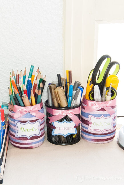 DIY Decorative Pencil Holder (Free Printable) - The Crafting Nook