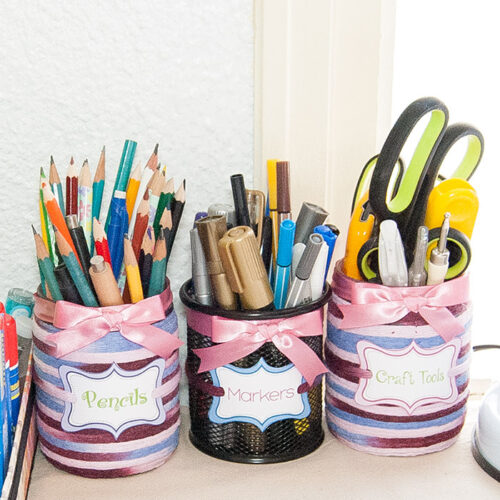 DIY Decorative Pencil Holder (Free Printable) - The Crafting Nook