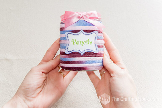DIY Decorative Pencil Holder (Free Printable) - The Crafting Nook