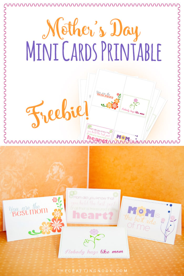 Mother’s Day Mini Cards Printable Freebie!