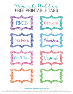 DIY Decorative Pencil Holder (Free Printable) - The Crafting Nook