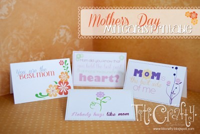 Mother's Day Minicards printable