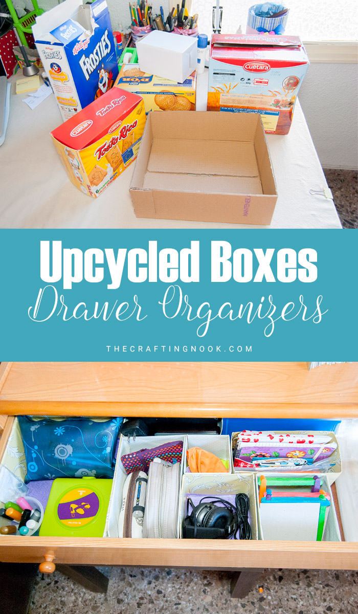 Upcycled Box Drawer Organizers