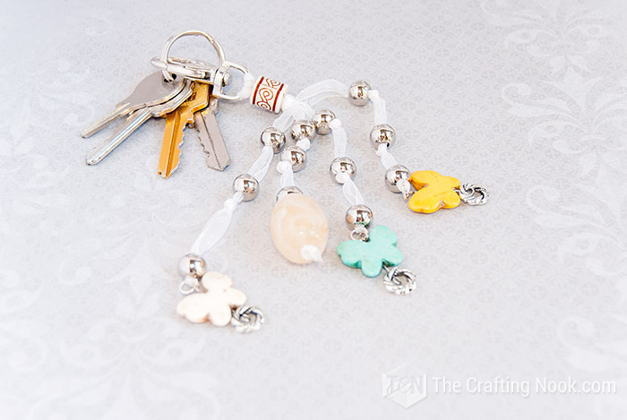 view of Easy DIY Beaded Keychain with Butterflies