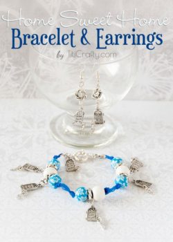 DIY Home Sweet Home Bracelet and Earrings