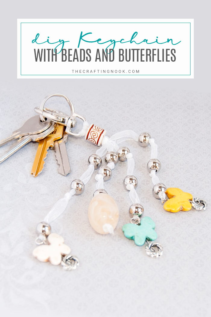 Easy DIY Beaded Keychain with Butterflies - The Crafting Nook