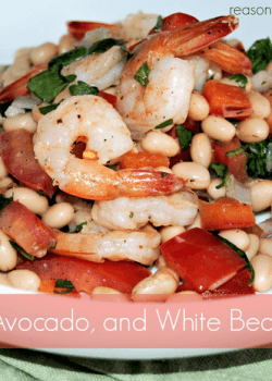 Shrimp, Avocado and White Bean Salad by Melanie from Reasons to Skip the Housework!