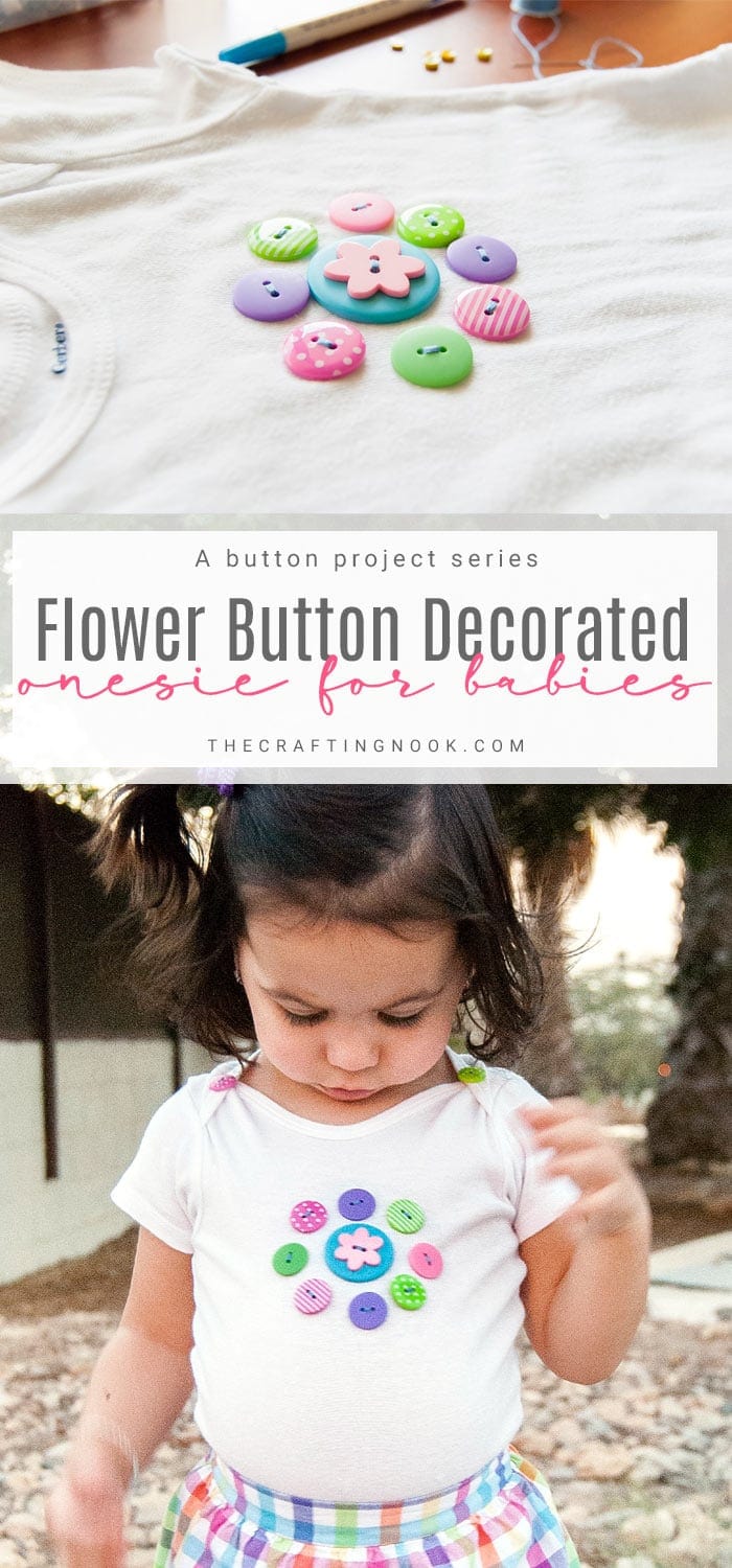 Floral Button Decorated Onesie for Babies Tutorial