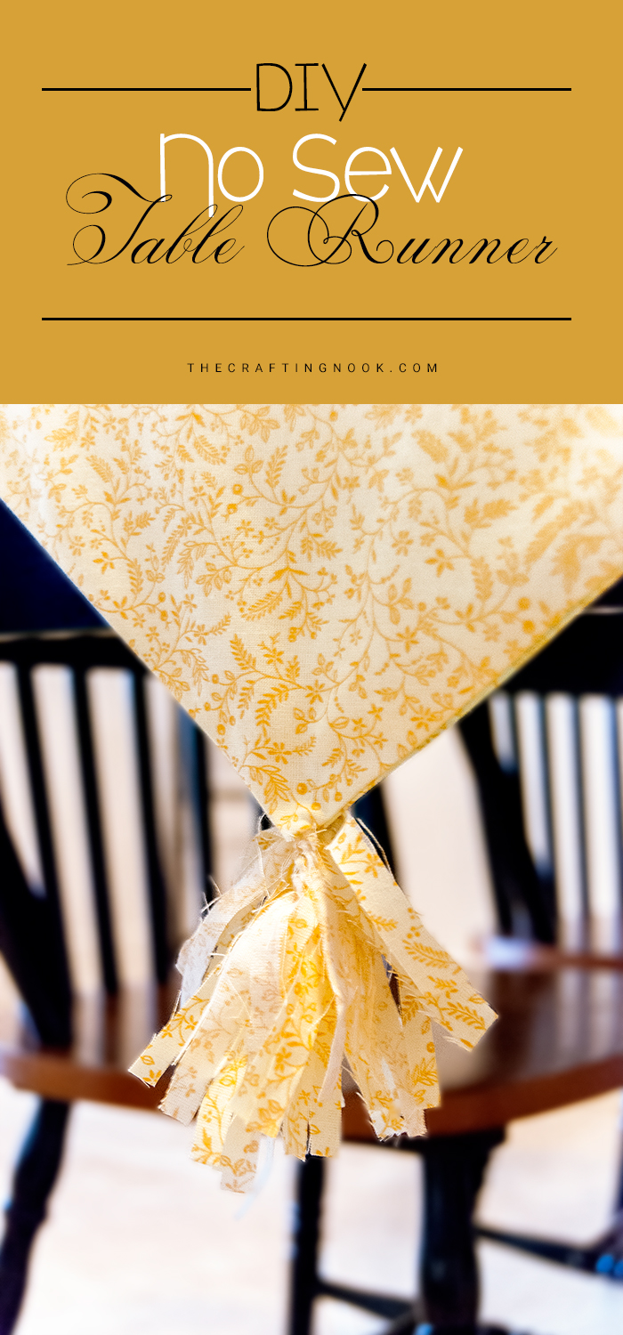 No-Sew Table Runner pinterest image