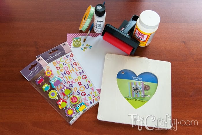 Father's Day Mod Podge Photo Frame Supplies