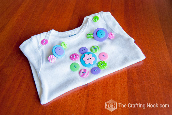 Button Hair Clips and Onesie