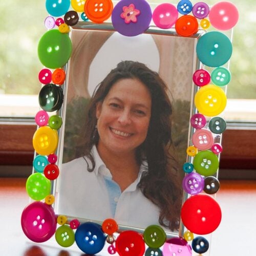 DIY Colorful Buttons Photo Frame Cover image