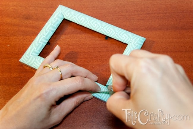 DIY photo frame masking tape craft - Merriment Design