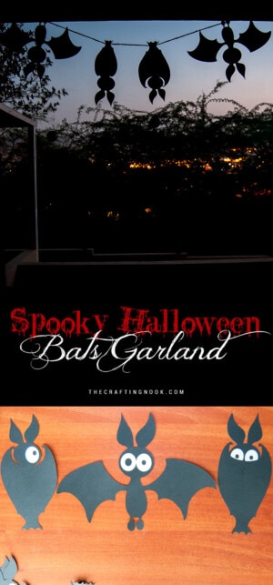 Halloween Paper Bats Garland {+ Cut Files} - The Crafting Nook
