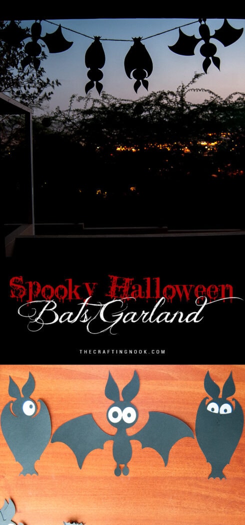 Halloween Paper Bats Garland {+ Cut Files} - The Crafting Nook