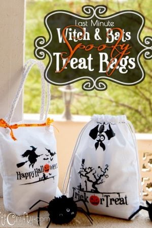 Last Minute Witch and Bats Spooky Halloween Treat Bags #halloweentreats #halloweentreatbag #halloweennight