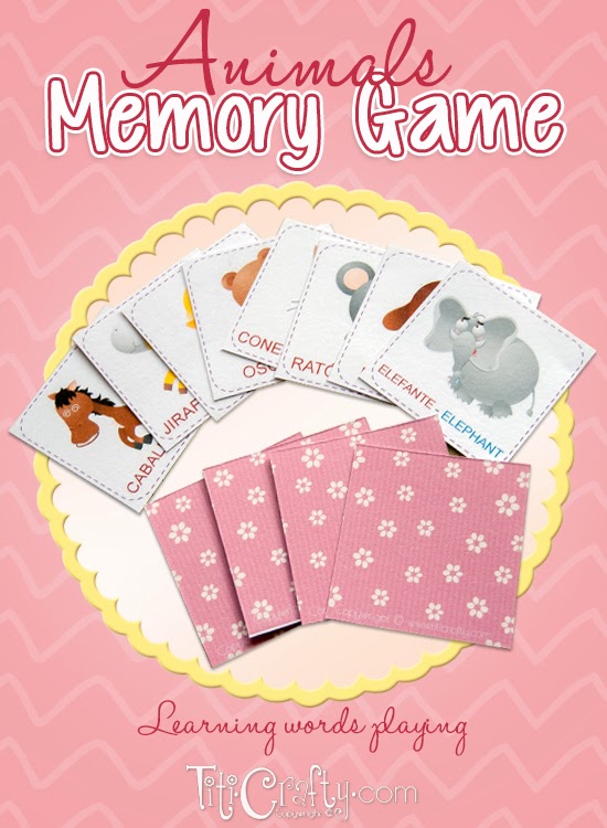 Animals Memory Game. Learning Words playing + Printables | The Crafting