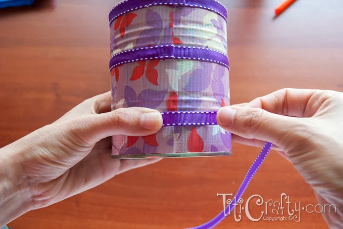 Decorated Tape & Ribbon Craft Tools Holder | The Crafting Nook