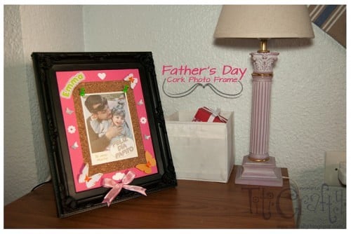 Father's Day Cork Photo Frame by the crafting nook