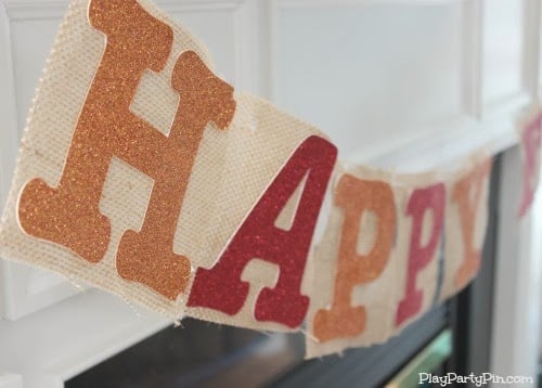 Easy DIY fall burlap banner