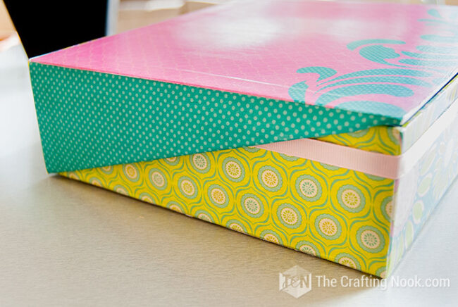 Upcycled Mod Podge Box for my Cards - The Crafting Nook