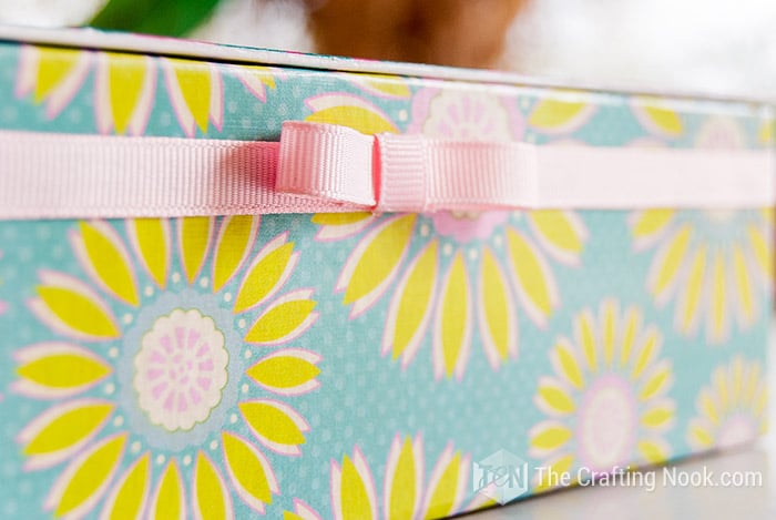 close view of ribbon bow as decoration
