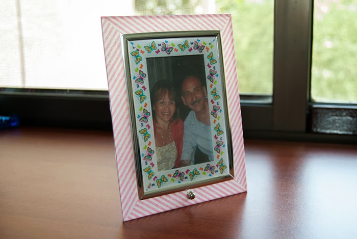 general view of Grandma and Grandpa DIY Washi Tape Photo Frame done