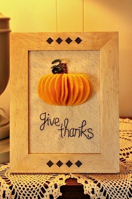 3D Felt Pumpkin {“give thanks”} image