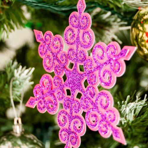 DIY Paper Snowflakes - Glitter Foam Christmas Snowflakes