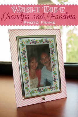 Grandma and Grandpa Washi Tape Photo Frame
