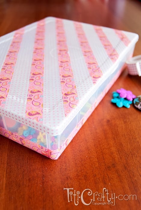 Diy Homemade Cute washi tape box/handmade washi tape storage box