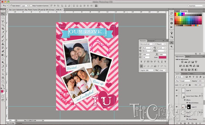 screenshot of the design