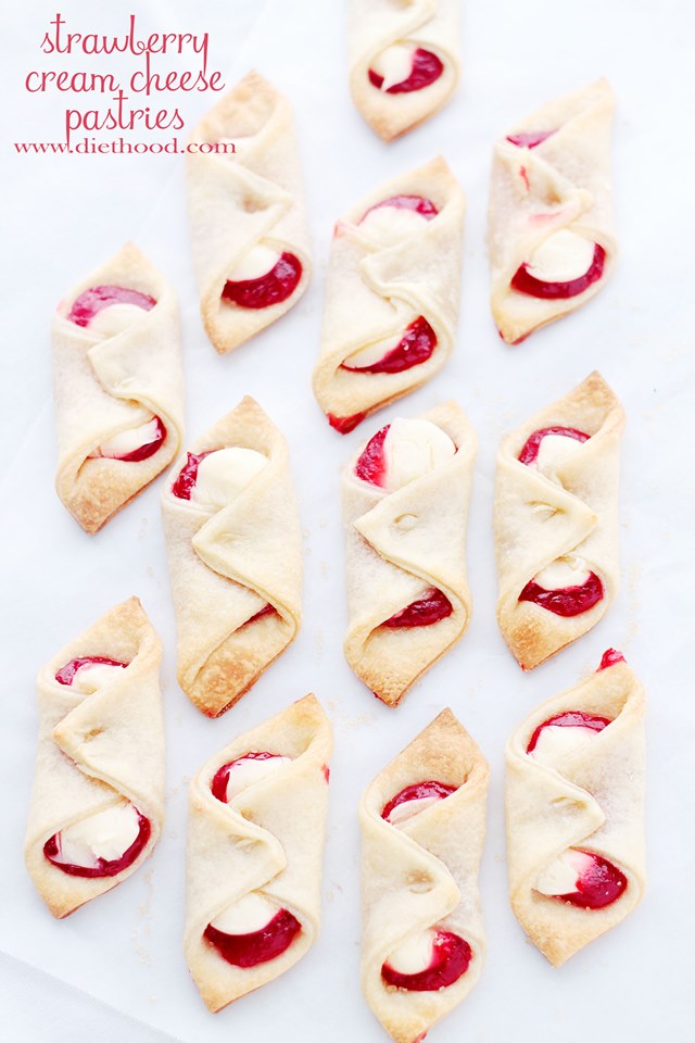 Strawberry Cream Cheese Pastries by Diethood