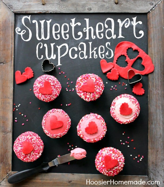 Valentine’s Cupcakes: Vanilla Cupcake Recipe with Buttercream Frosting by Hoosier Homemaker