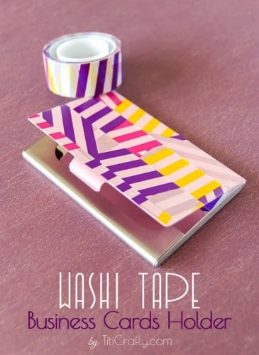 Washi Tape Business Cards Holder 