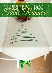 Christmas Tree Table Runner + Cut File