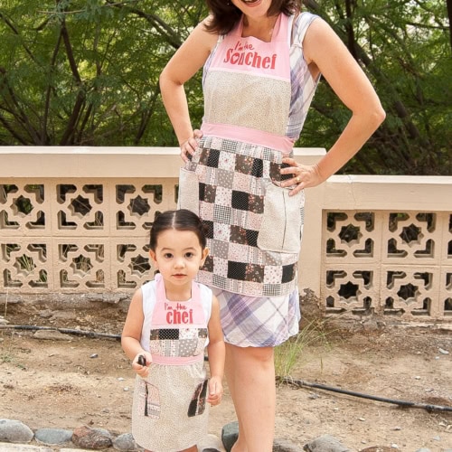 DIY Mother Daughter Stenciled Apron Pattern Cover image