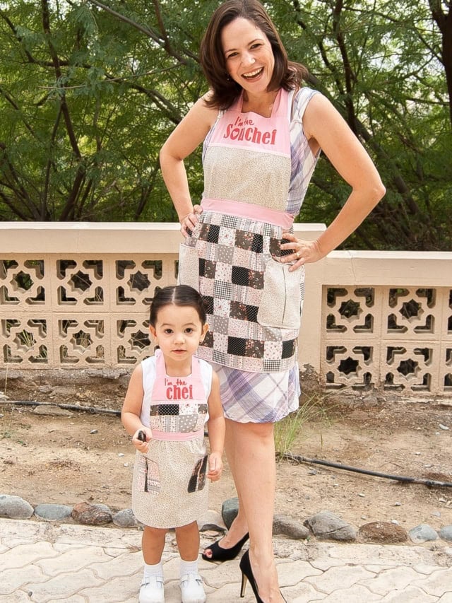 DIY Mother Daughter Stenciled Apron Pattern Cover image