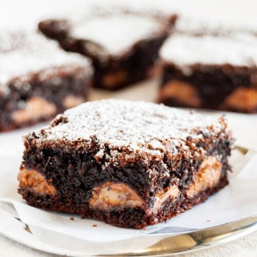 Caramel Kahlua Brownies Recipe Cover image