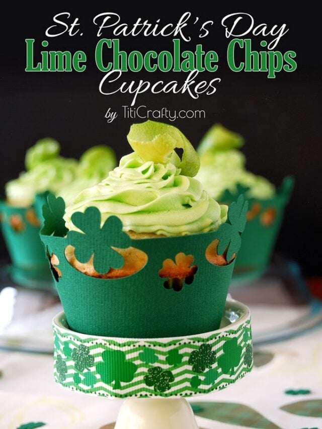 STR St. Patrick’s Day Lime White Chocolate Chips Cupcakes