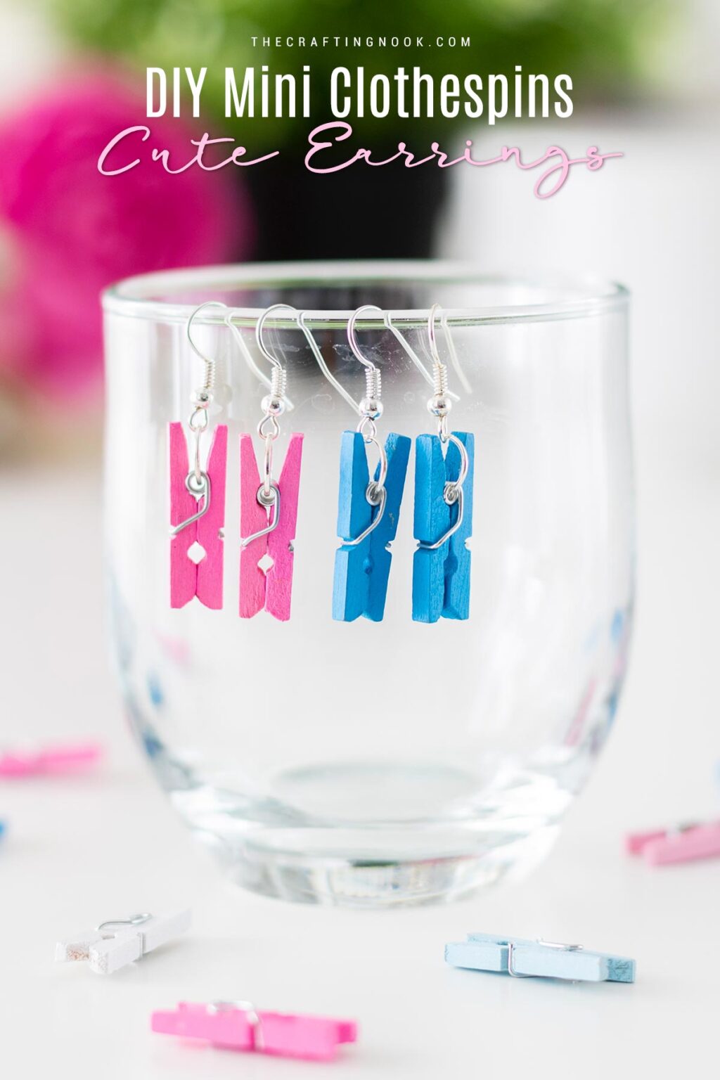 Cute Mini DIY Clothespin Earrings The Crafting Nook