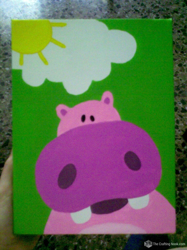 finished hippopotamus painting