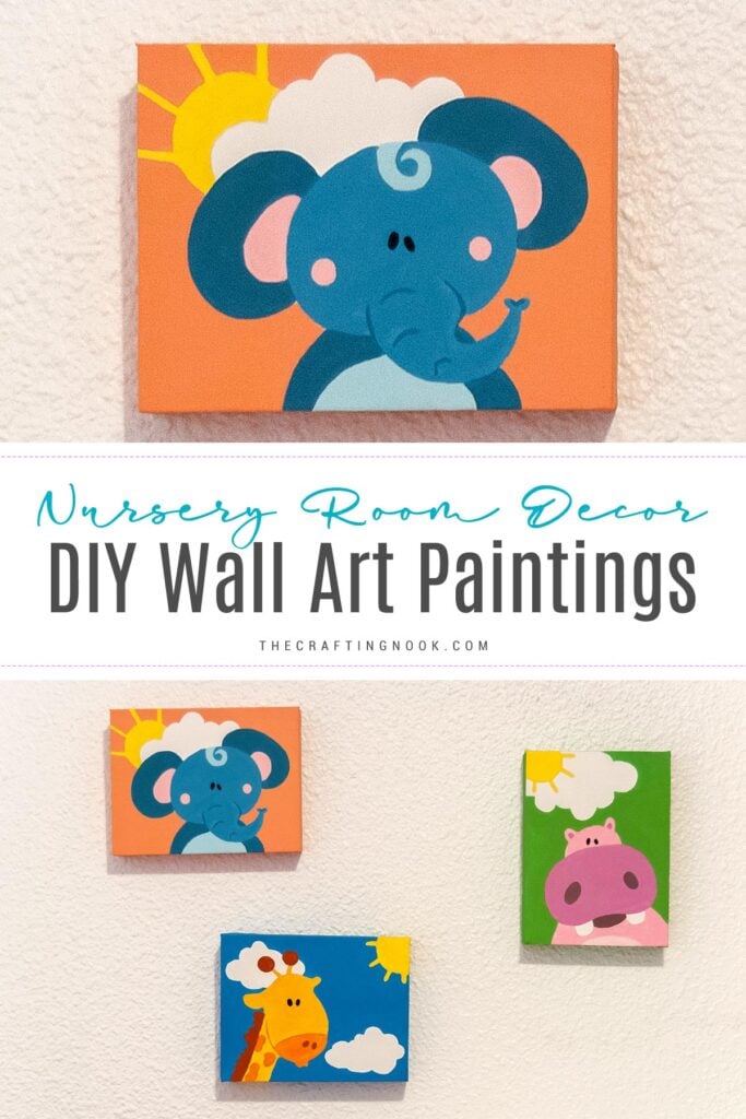 DIY Nursery Animal Wall Art Paintings 