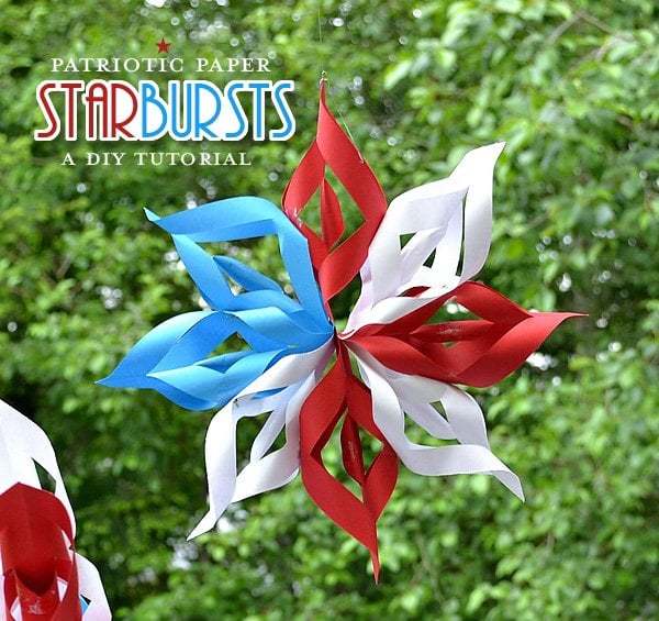 DIY Patriotic Paper Starburst by Hostess with the Mostess