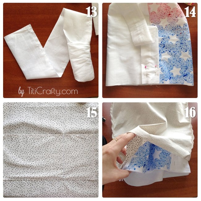 continue of process of sewing the bag and handdle