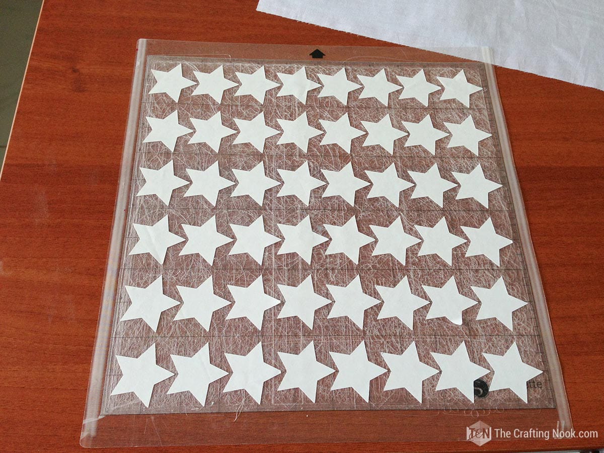 all the stars cut on the silhouette cameo mat