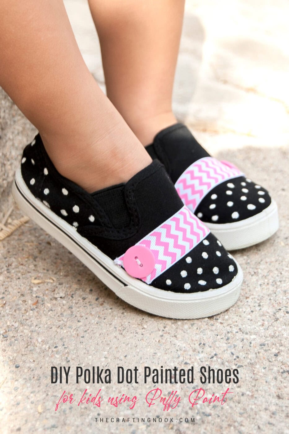 DIY Chevron and Polka Dots Embellished Shoes