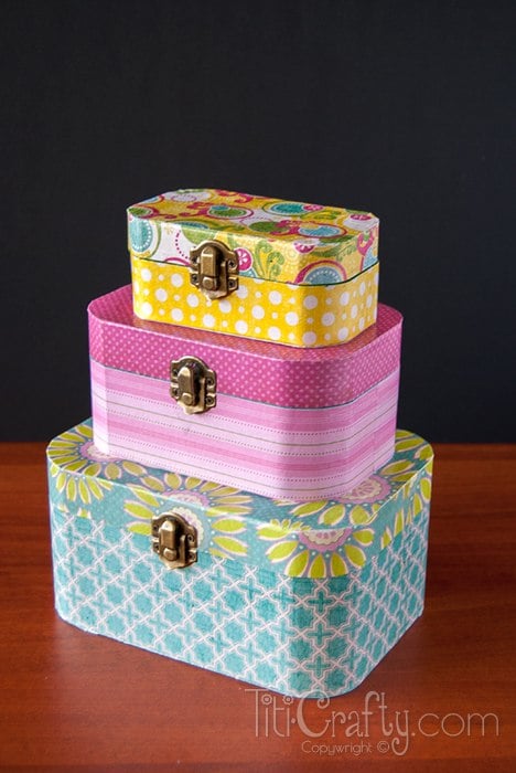 DIY Mod Podge Wooden Jewelry Boxes | The Crafting Nook