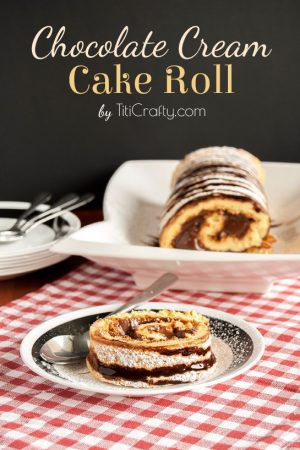 Chocolate Cream Cake Roll #Recipe #cakeroll #chocolaterecipe
