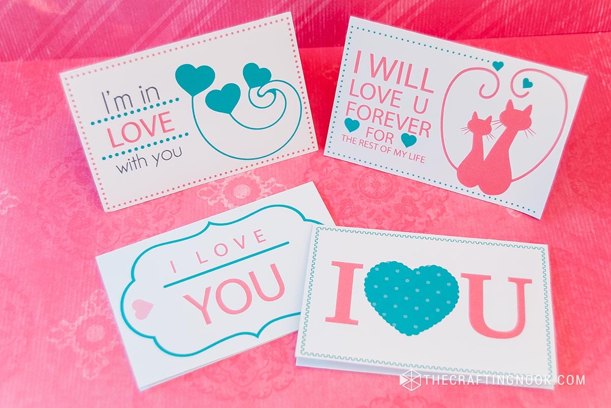 Valentine's Day Mini Cards general view